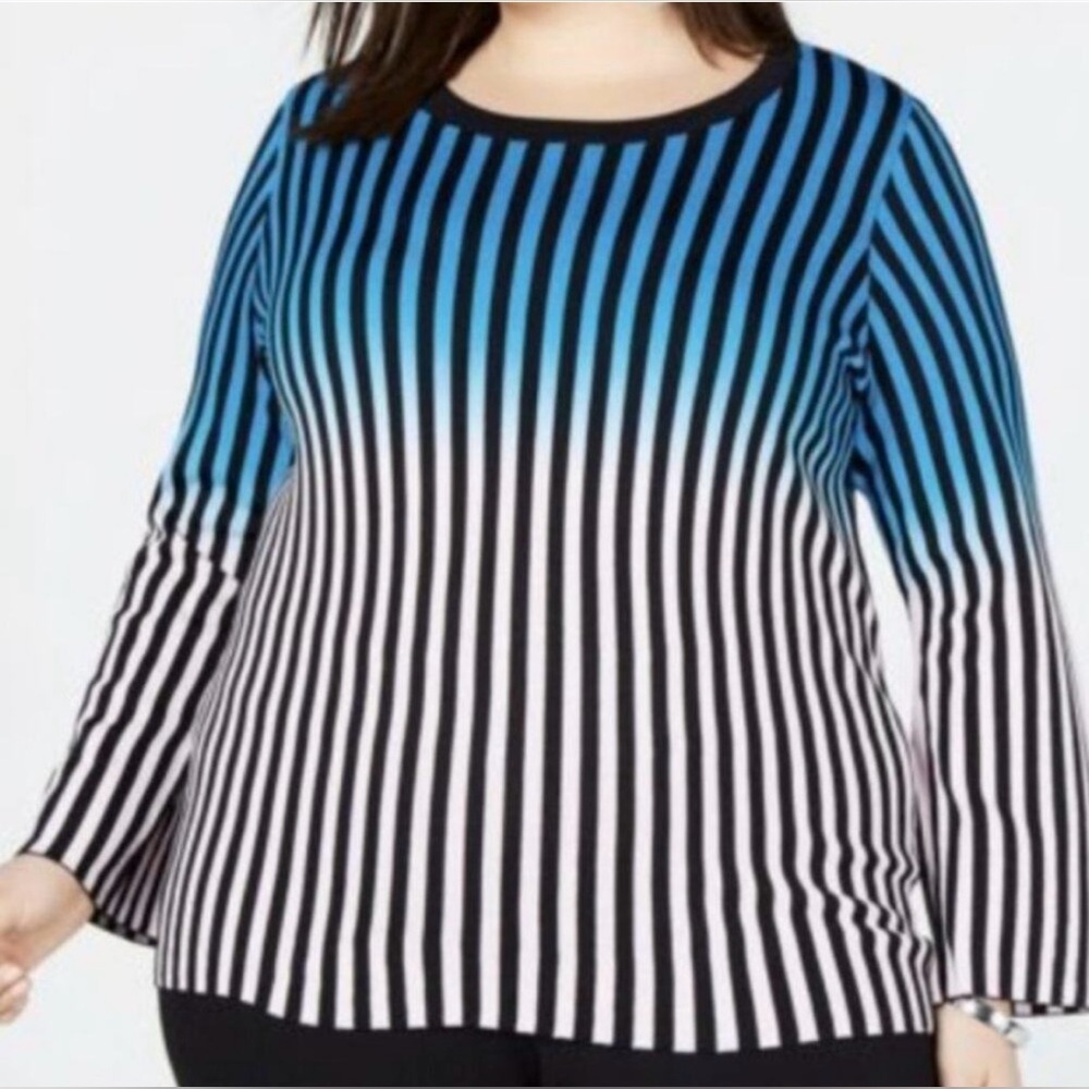 INC International Concepts Blue Ombre Long Sleeve Size XL. BX1